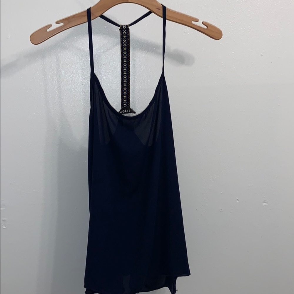 Wet seal S T-back sheer tank